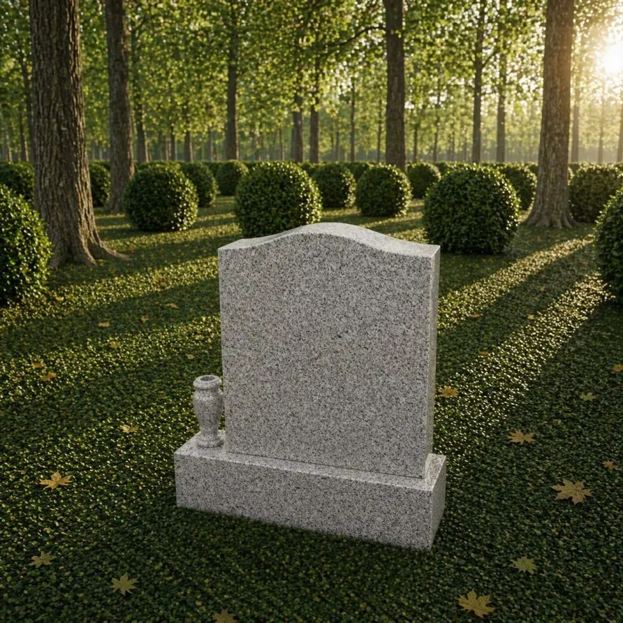 Serpentine Upright Granite Headstone 24 x 8 x 30 — Design 2