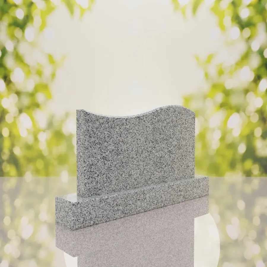 Companion Wave Top Granite Headstone