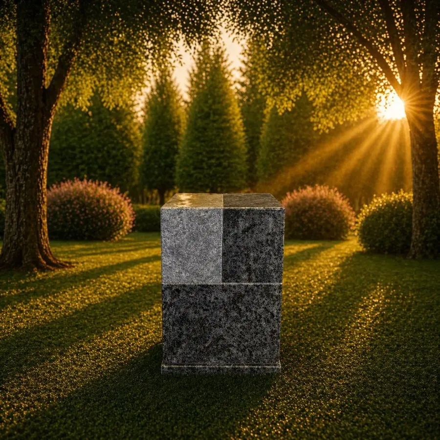 Cube Granite Cremation Urn