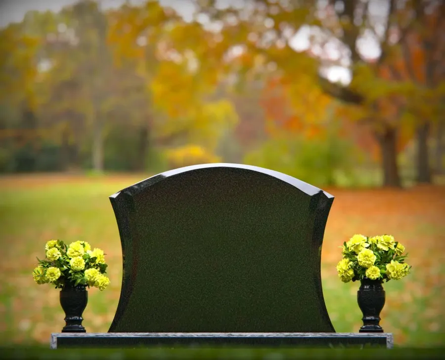 Curved Upright Granite Headstone