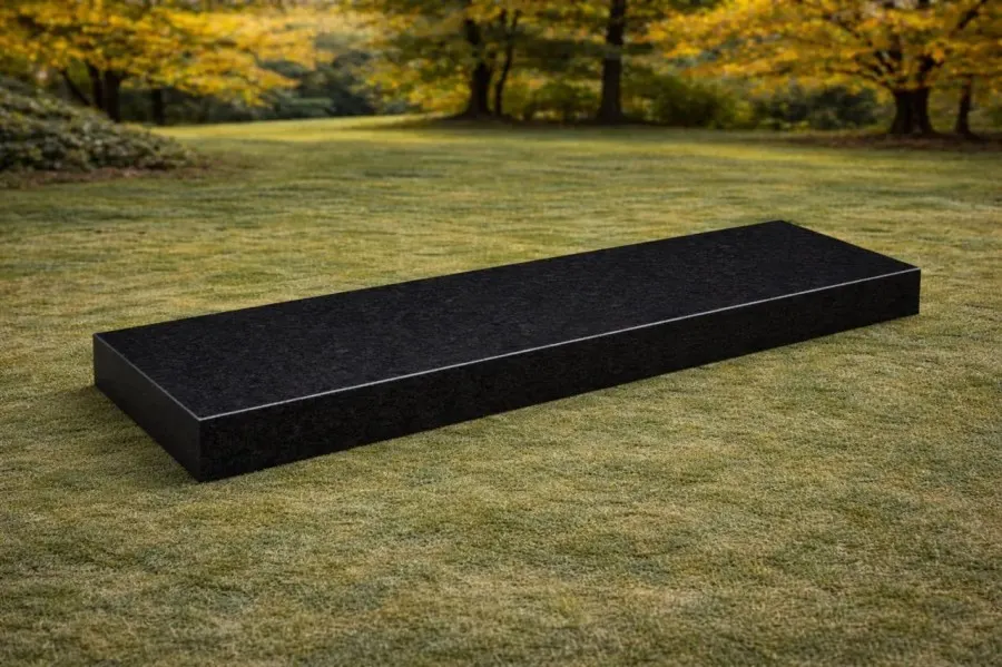 Flat Companion Granite Headstone 44 x 14 x 3 — Design 2