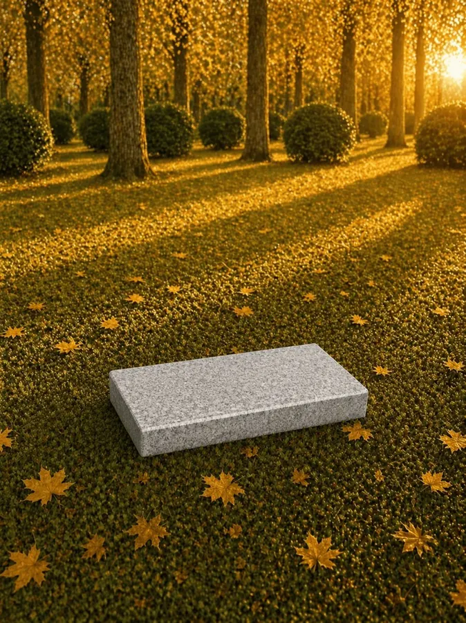 Flat Granite Grave Marker 10 x 6 x 2 — Design 2