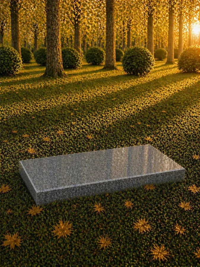 Flat Granite Grave Marker 20 x 10 x 2