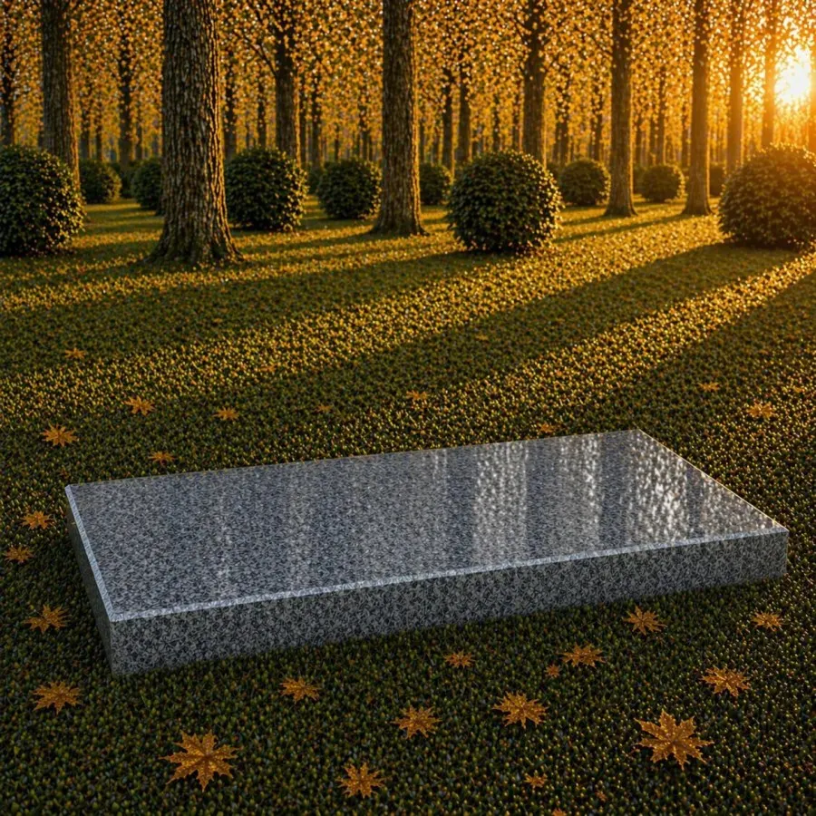 Flat Granite Grave Marker 28 x 16 x 2 — Design 3