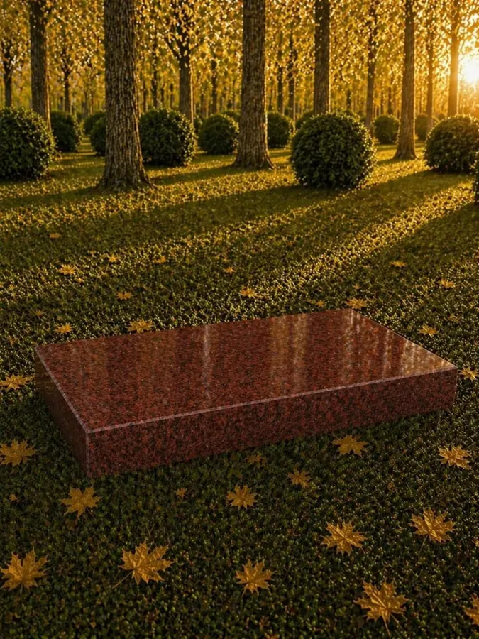Flat Granite Grave Marker 16 x 8 x 3