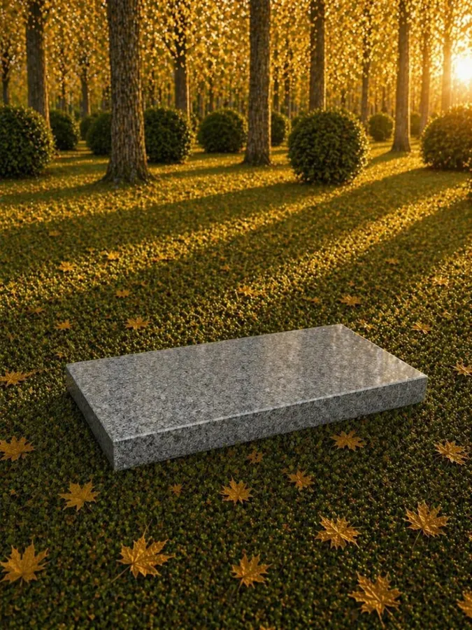 Flat Granite Grave Marker — Design 6