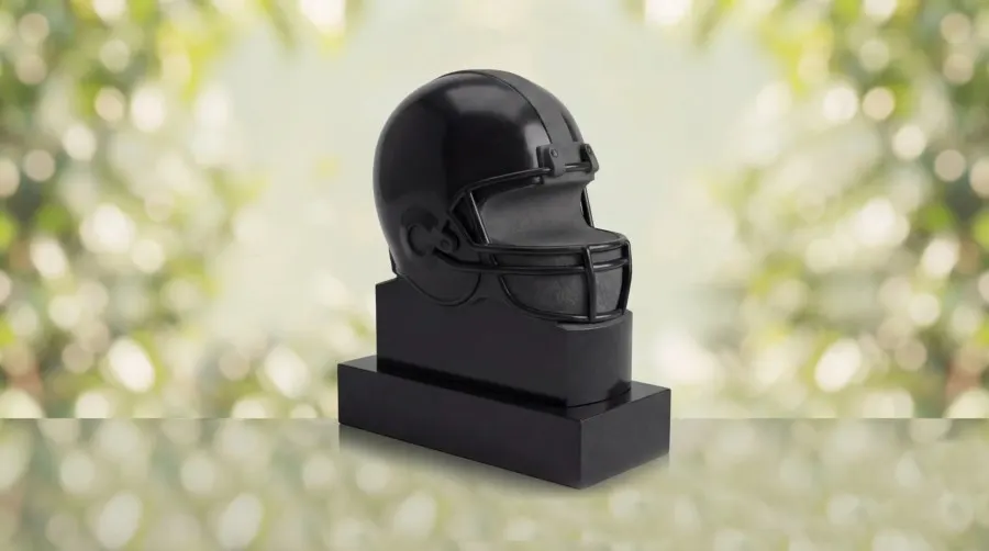 Football Helmet Headstone