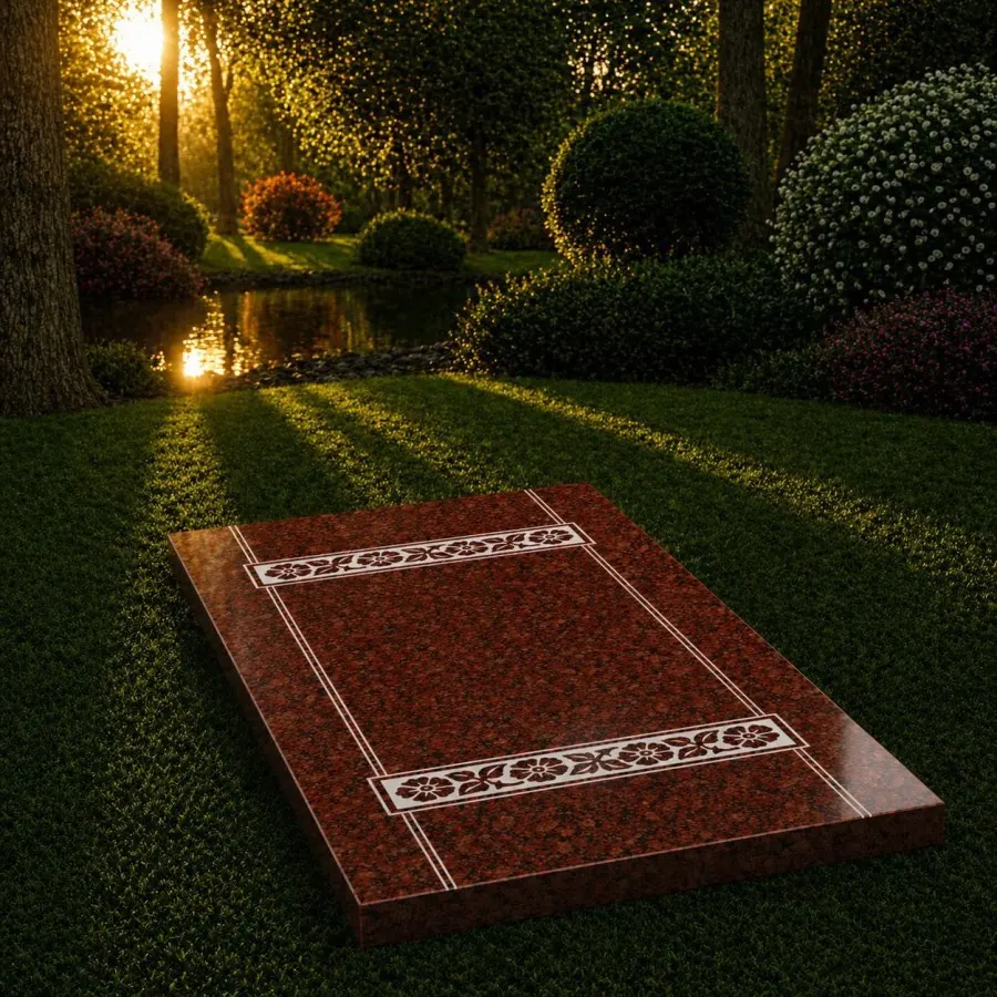 Full Ledger Granite Memorial 70 x 28 x 3 — Design 2