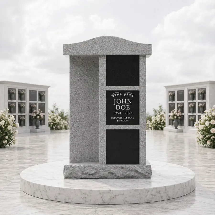 Serpentine Top 3-Level Granite Columbarium