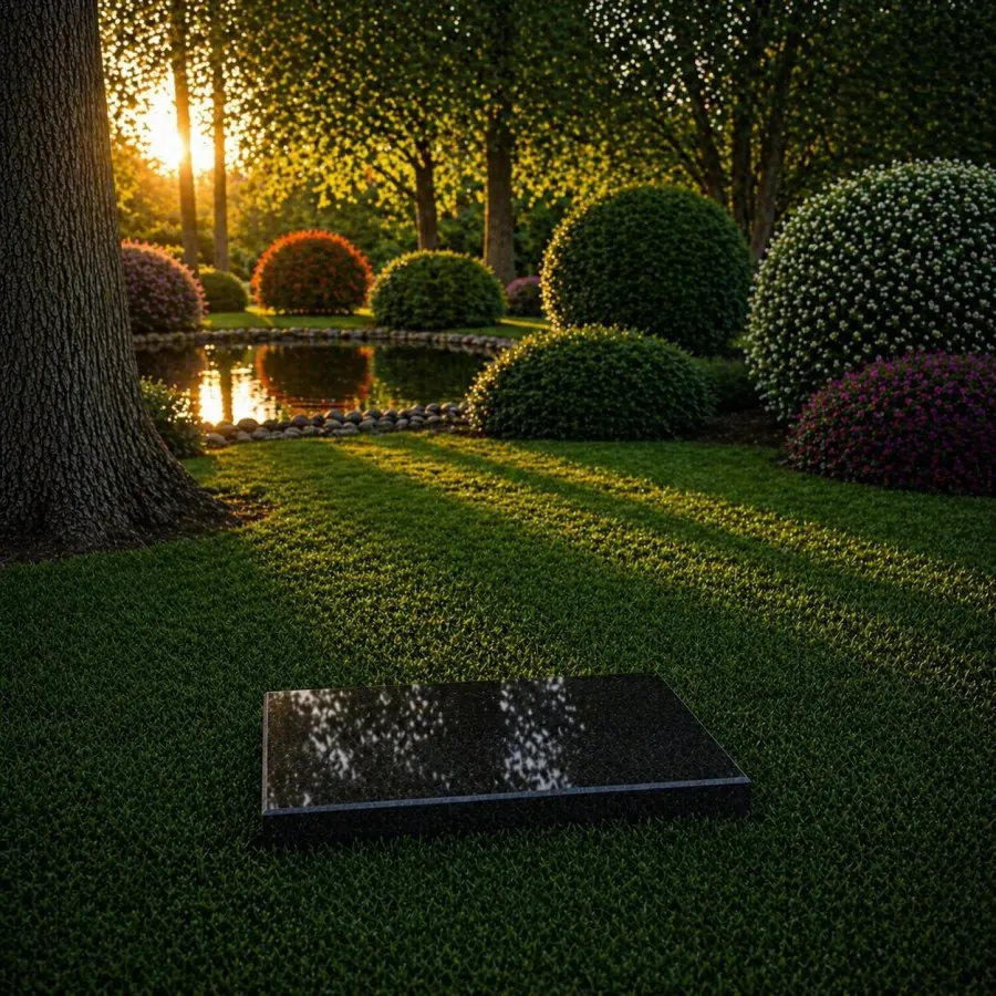 Granite Flat Grave Marker 12 x 6 x 1