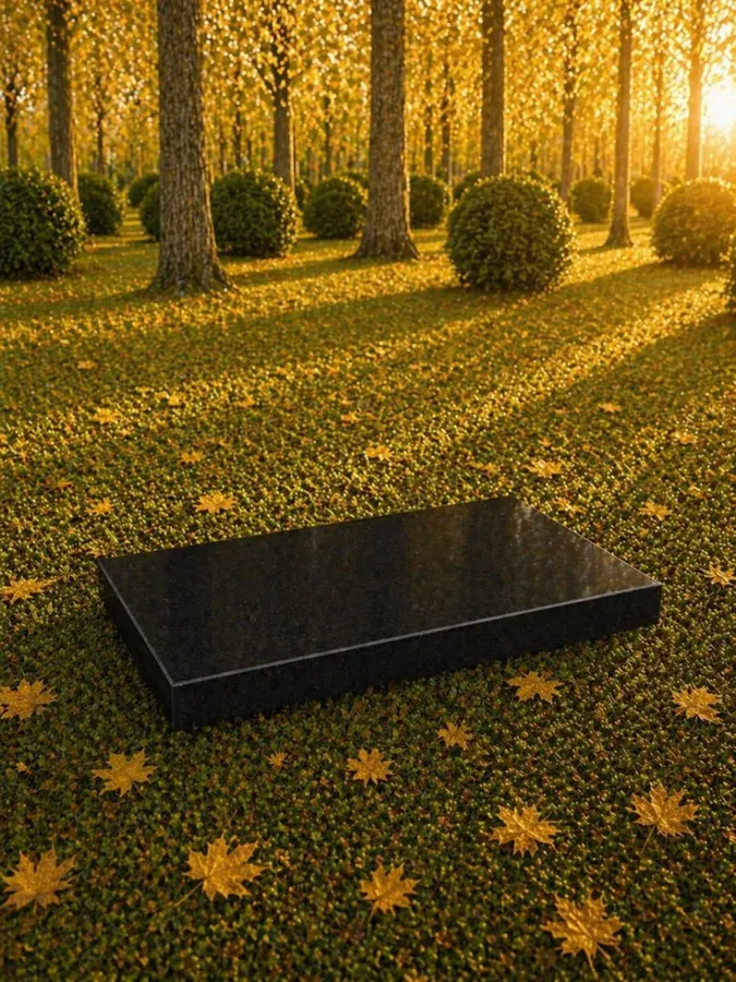 Granite Flat Grave Marker — Design 9