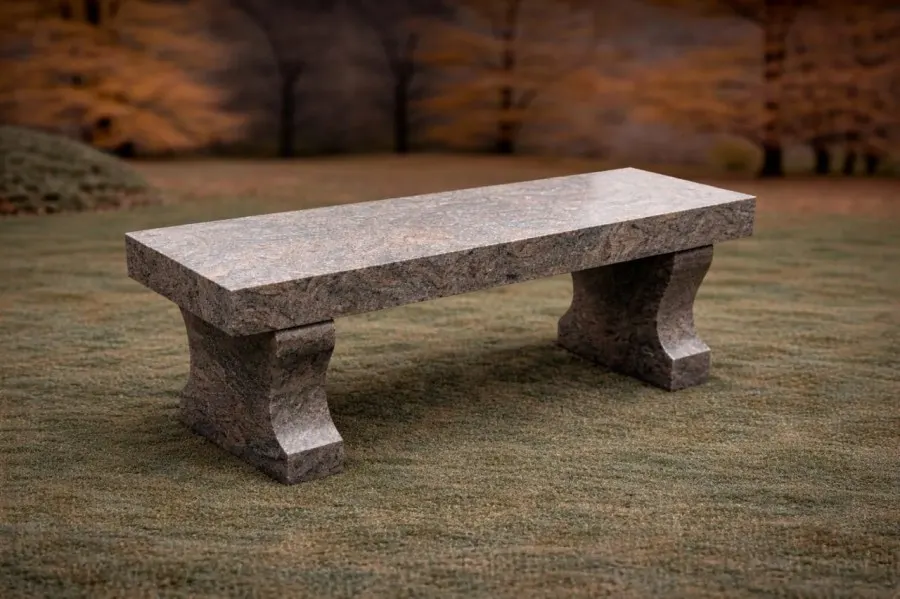 Granite Memorial Bench — Design 5