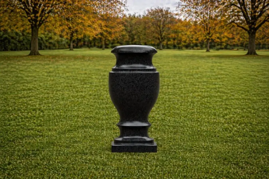 Granite Memorial Vase 6 x 6 x 12