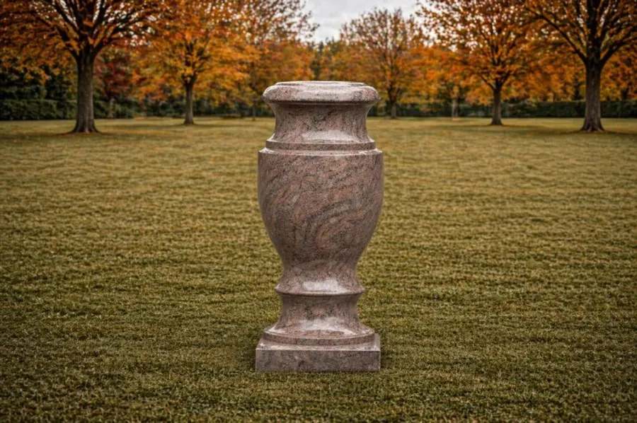 Granite Memorial Vase 4 x 4 x 10 — Design 3