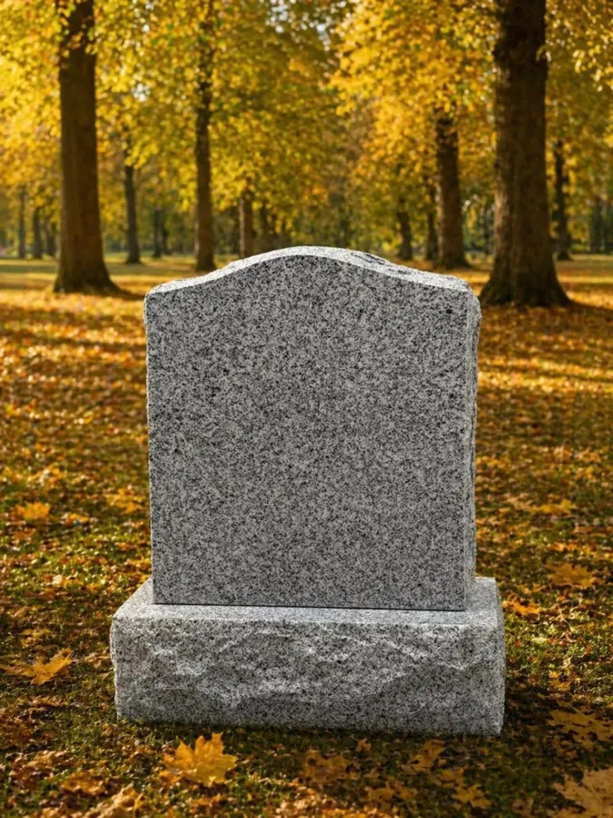 Granite Serpentine Upright Headstone 14 x 4 x 16 — Design 2