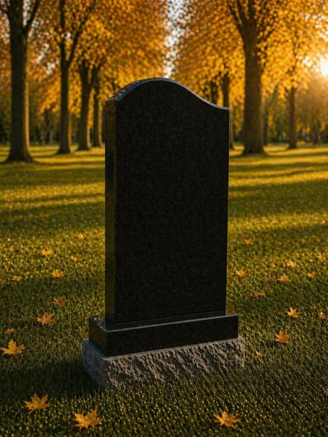 Single Upright Granite Headstone