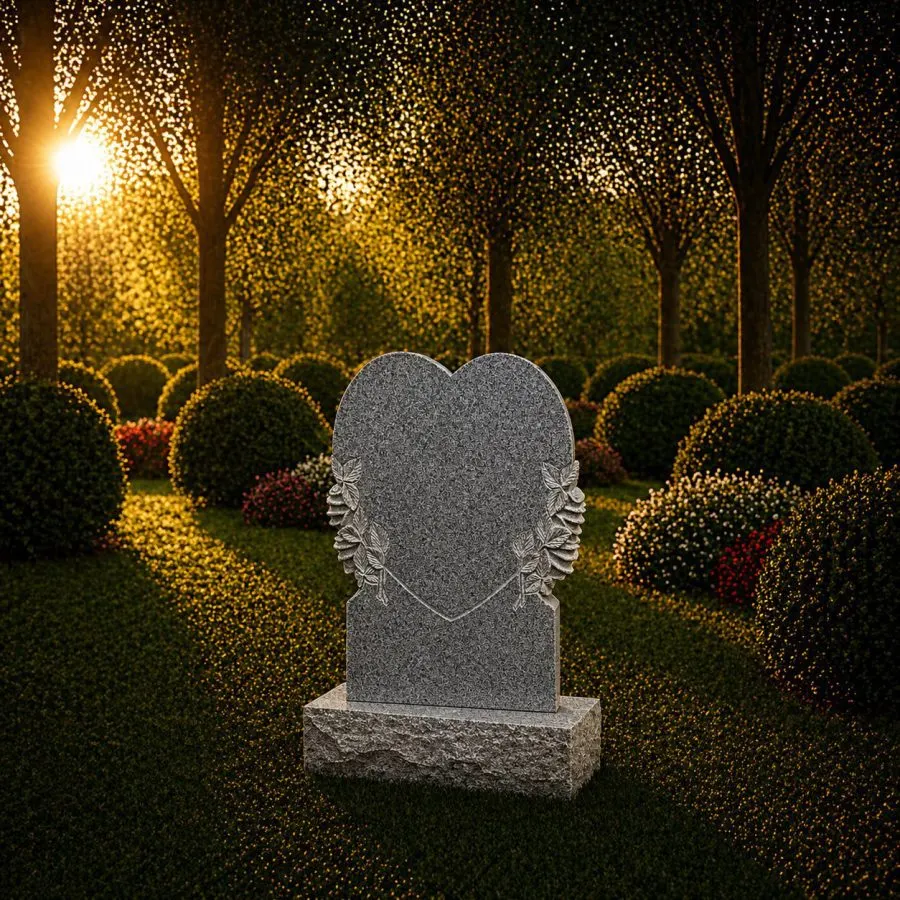 Heart Shape Granite Memorial