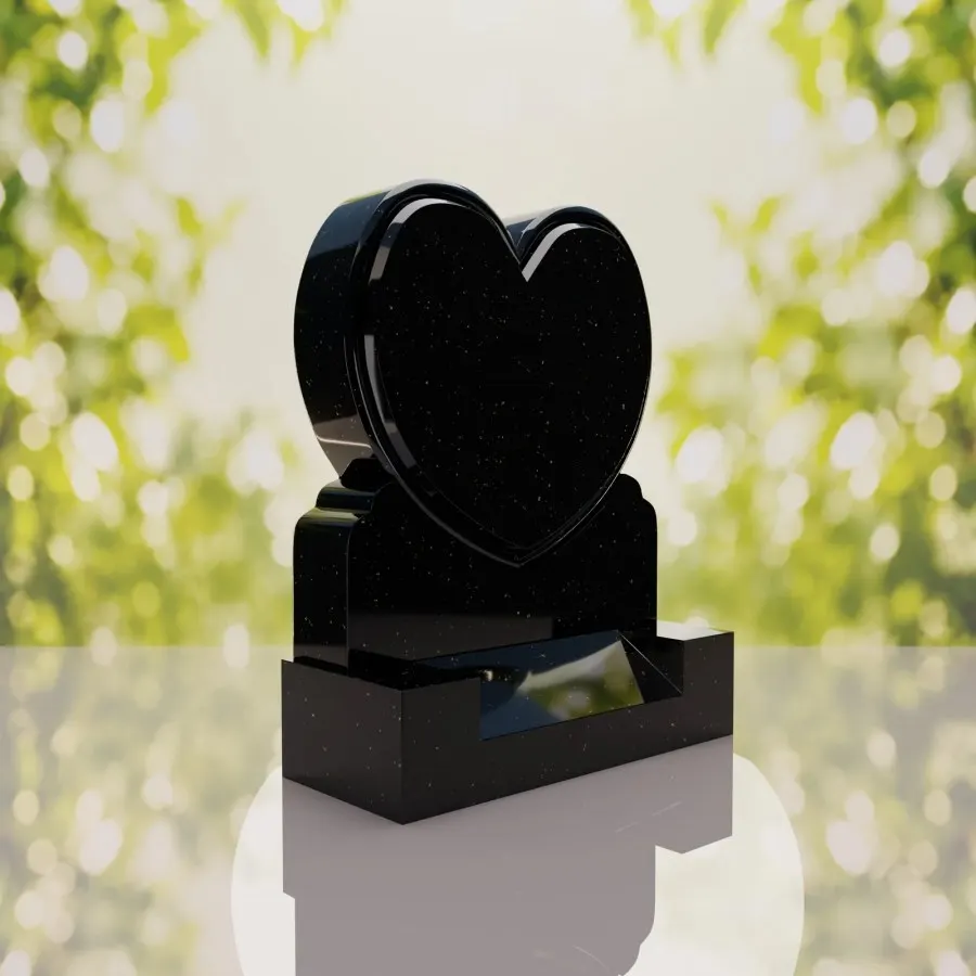 Heart Upright Headstone