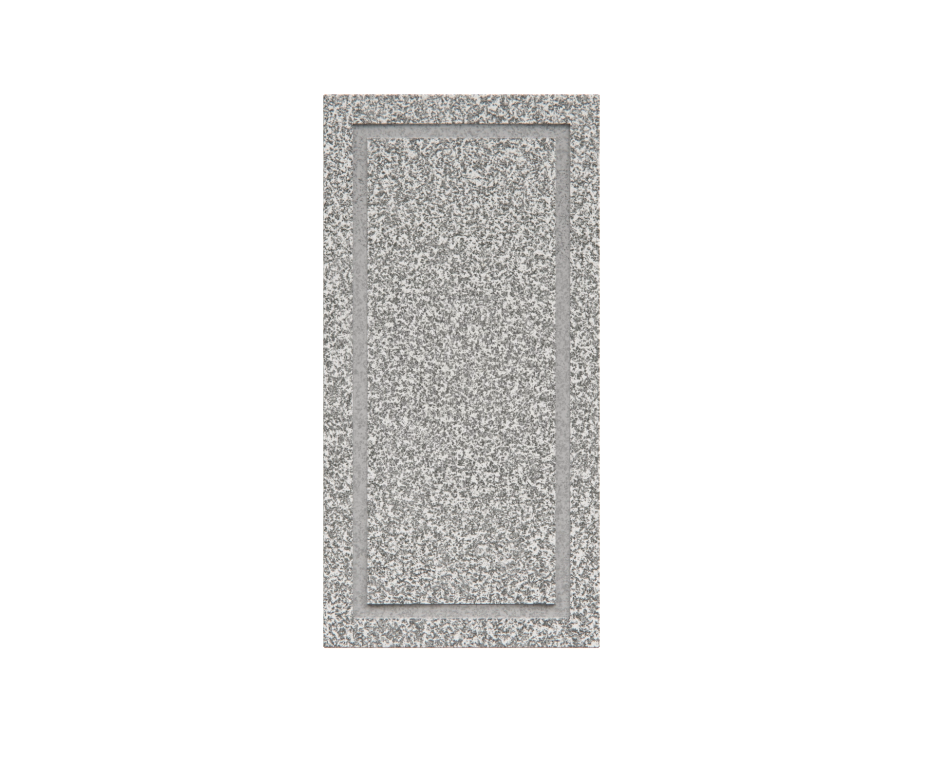 Luxury Granite Cemetery Vase with Engraved Border Panel in Elite Grey view 2