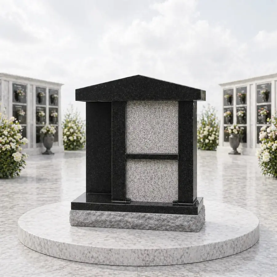 Modern 2-Level Granite Columbarium