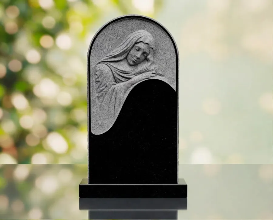 Special Shaped Madonna Headstone