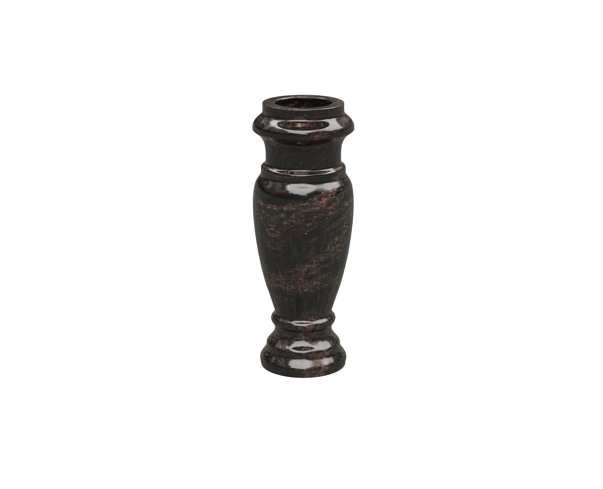 Premium Granite Cemetery Vase in Indian Aurora