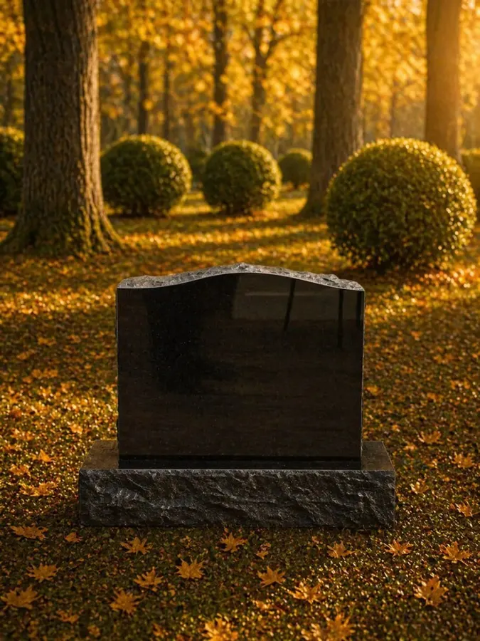 Rock Edge Upright Headstone 16 x 3 x 16