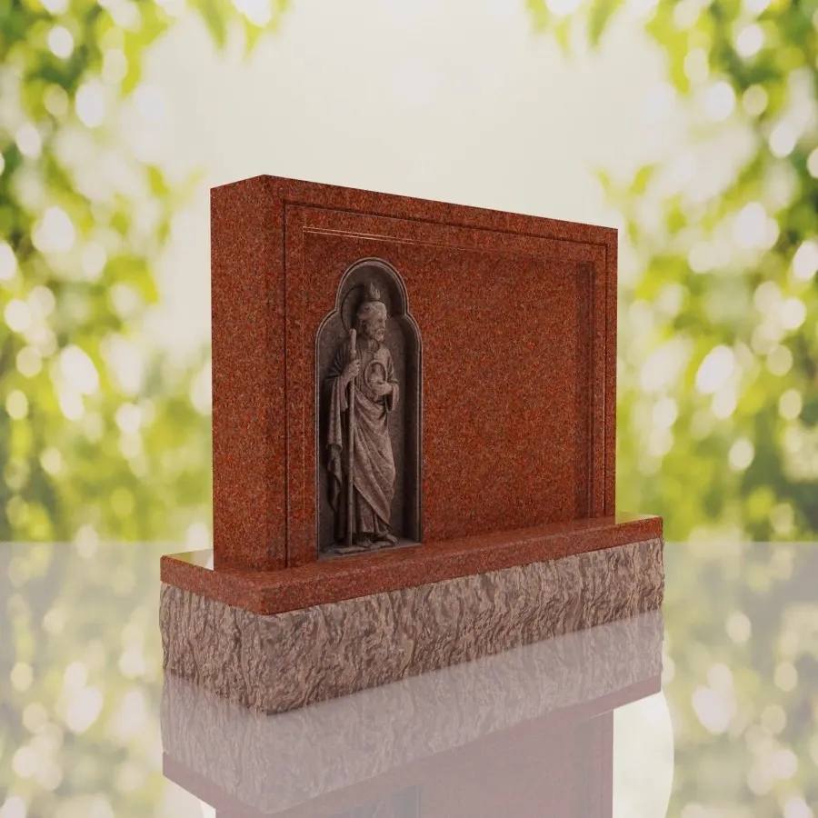Saint Jude Companion Catholic Upright Headstone