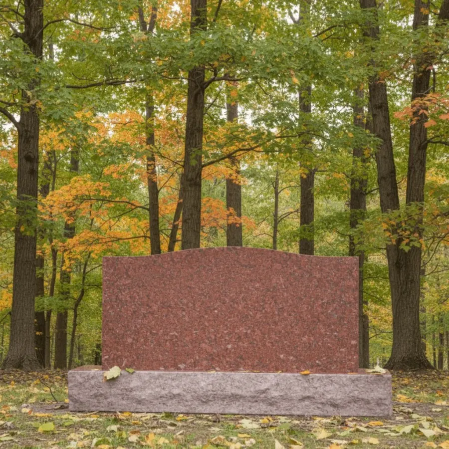 Serpentine Companion Upright Granite Headstone 43 x 4 x 21