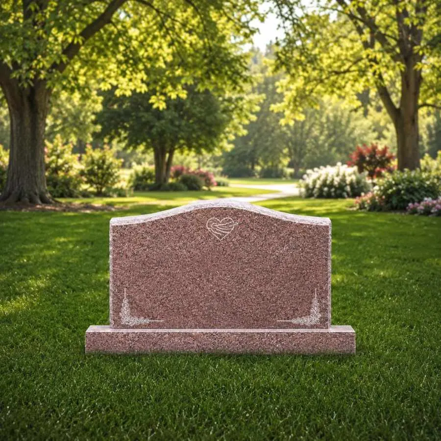 Serpentine-Top Companion Upright Memorial