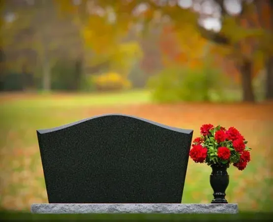 Companion Serpentine-Top Upright Granite Headstone