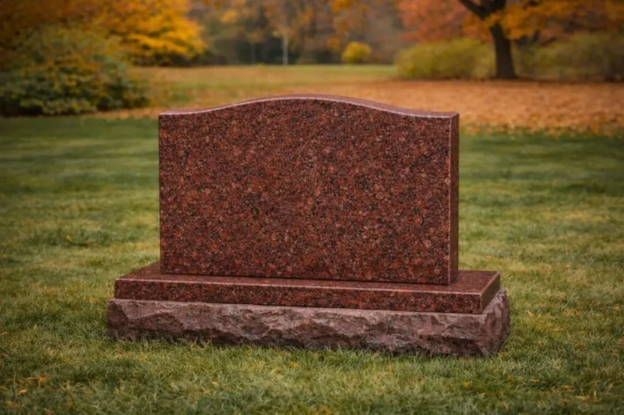Serpentine Top Upright Headstone 26 x 5 x 18