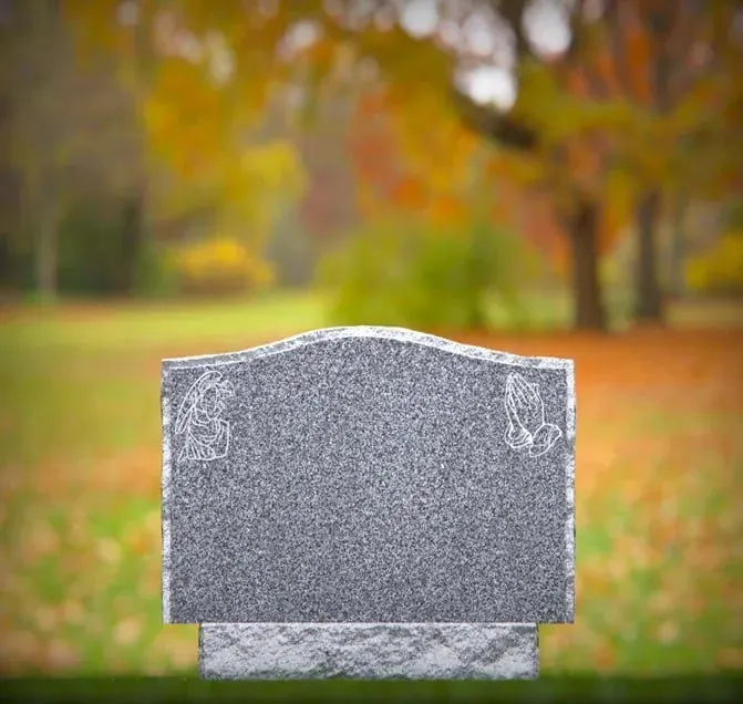Serpentine-Top Companion Upright Headstone 51 x 6 x 31