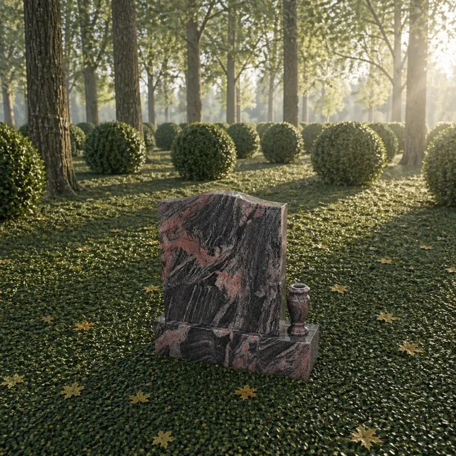 Serpentine Upright Granite Headstone 24 x 8 x 30