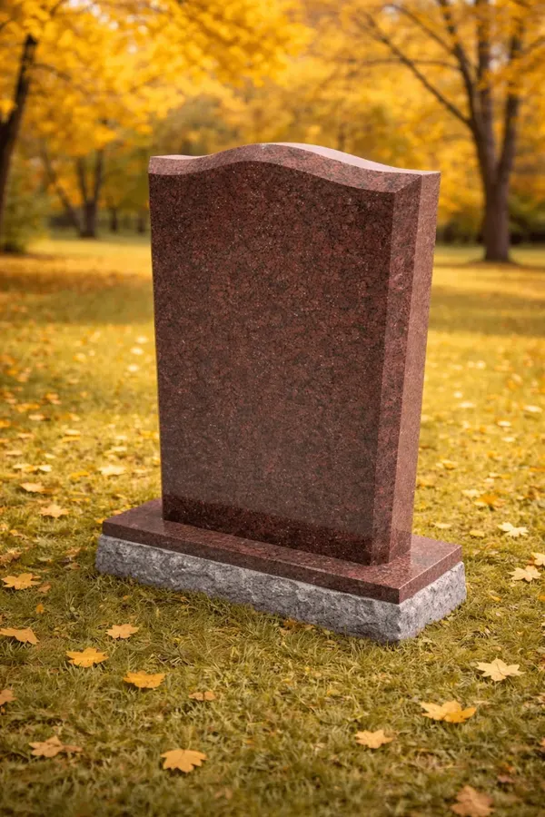 Serpentine Upright Headstone 30 x 5 x 42