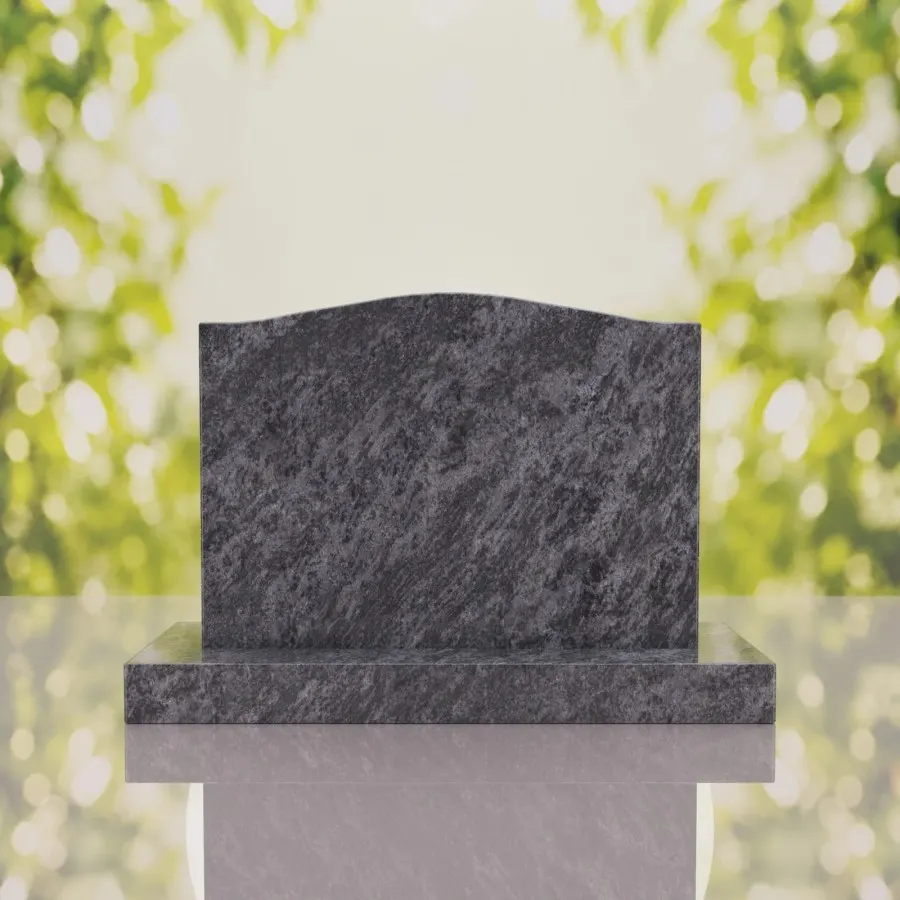 Serpentine Upright Headstone 30 x 5 x 24 view 2