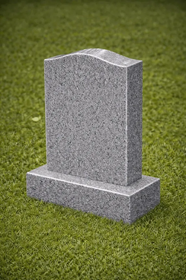 Serpentine Upright Headstone — Design 6