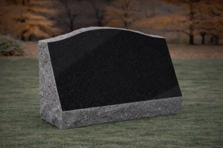 Slant Granite Headstone — Design 2