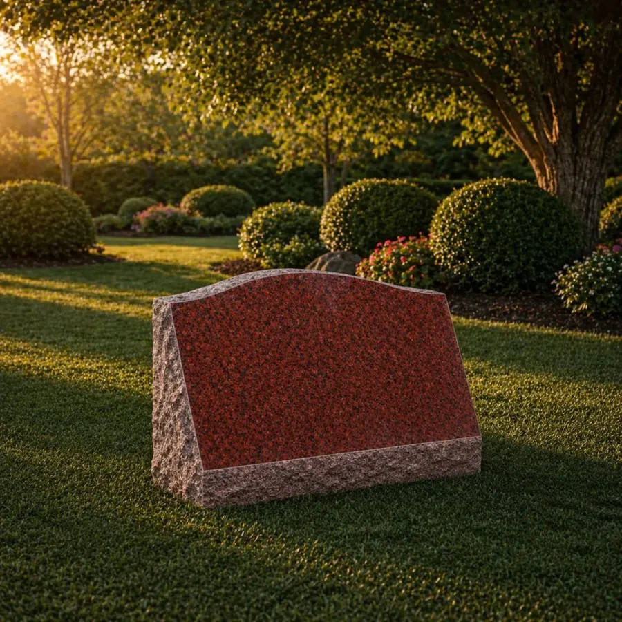 Slant Granite Headstone 16 x 8 x 14 — Design 2