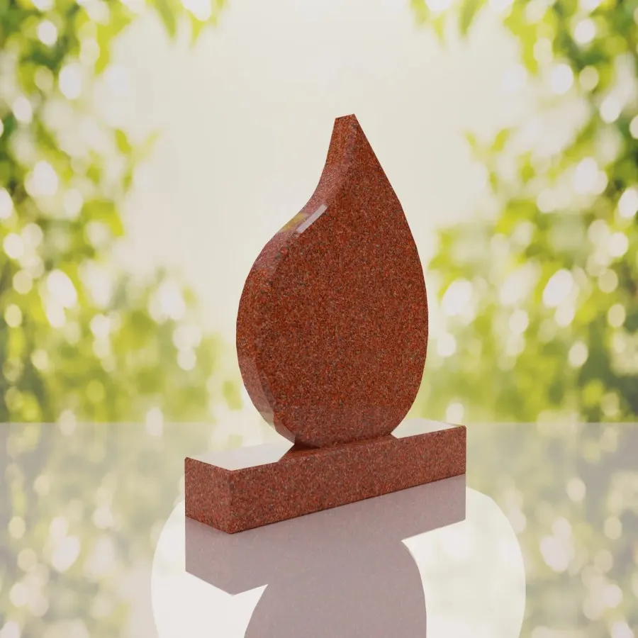 Teardrop Shape Granite Headstone