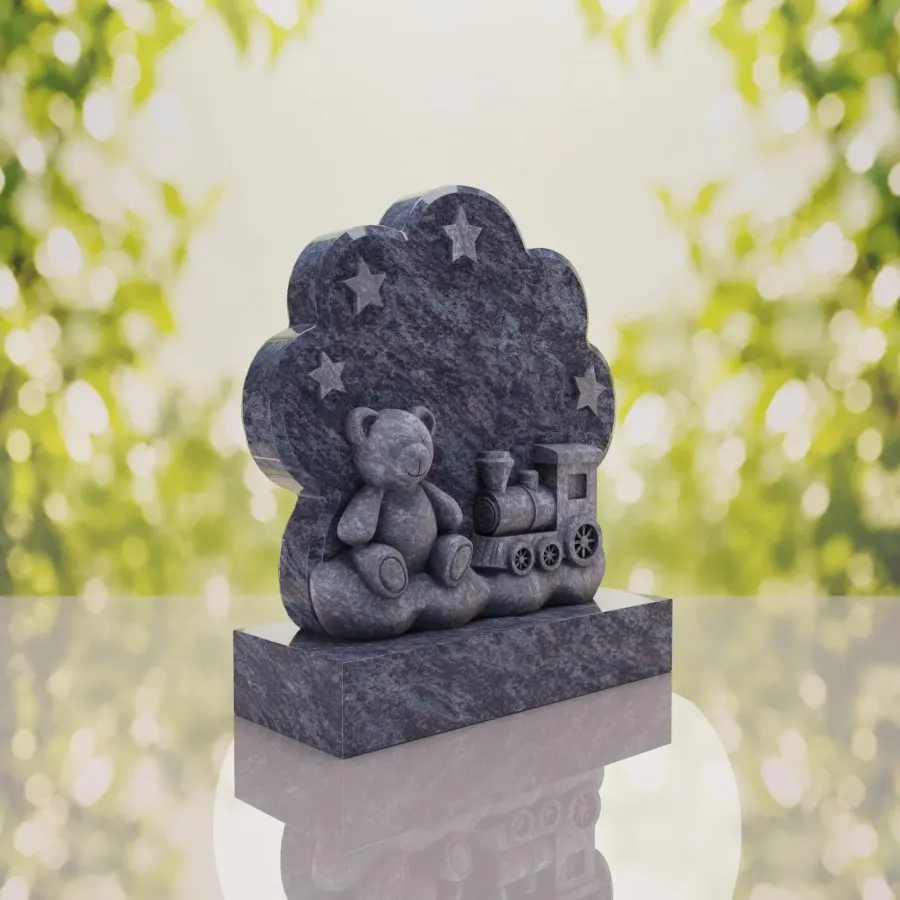 Teddy Bear Train Child Headstone