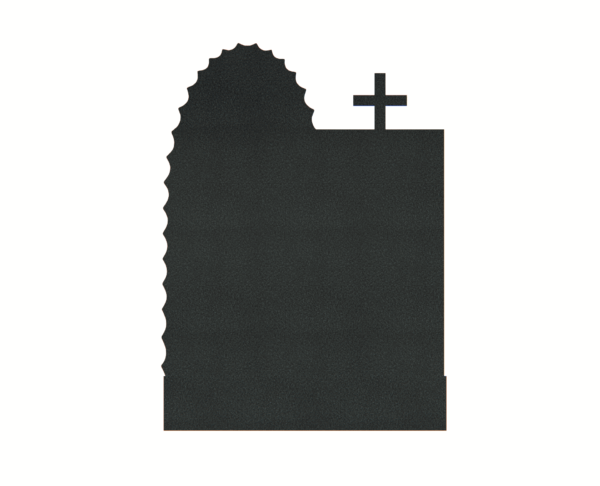 Granite Headstone with Religious Design - Virgin Mary and Cross - Image 2