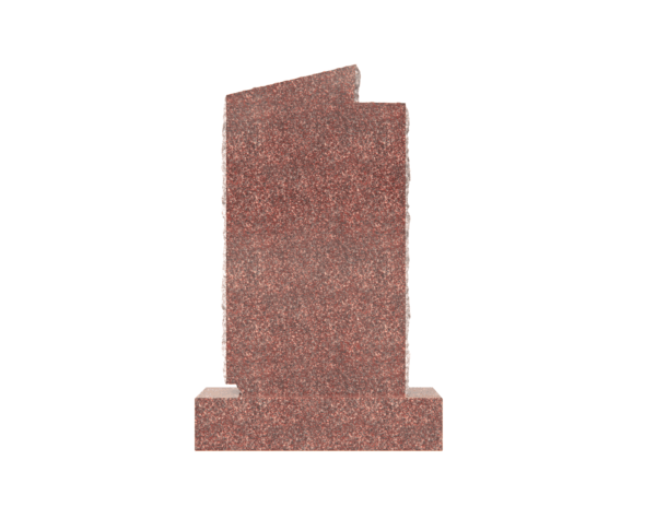 Unique Two-Tone Granite Headstone with Star of David Accent – Elegant Memorial Design - Image 2