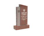 Unique Two-Tone Granite Headstone with Star of David Accent – Elegant Memorial Design