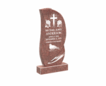 Modern Curved Granite Headstone