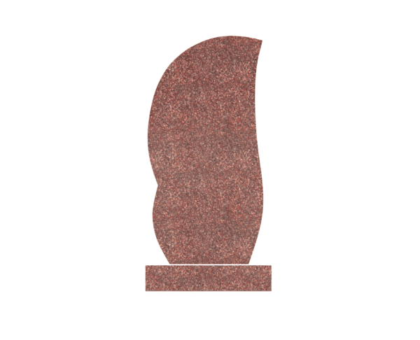 Modern Curved Granite Headstone - Image 2