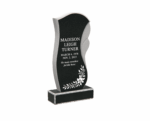 Modern Wave Design Headstone with Elegant Detailing