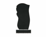 Modern Wave Design Headstone with Elegant Detailing - Image 2