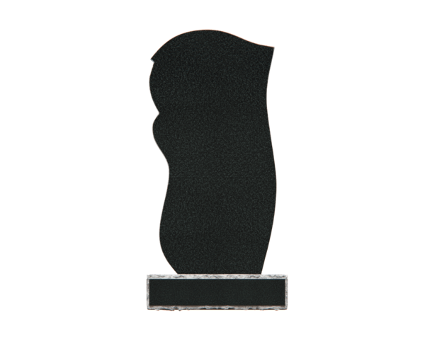 Modern Wave Design Headstone with Elegant Detailing - Image 2