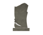 Modern Asymmetrical Granite Headstone – Elegant and Unique Memorial - Image 2